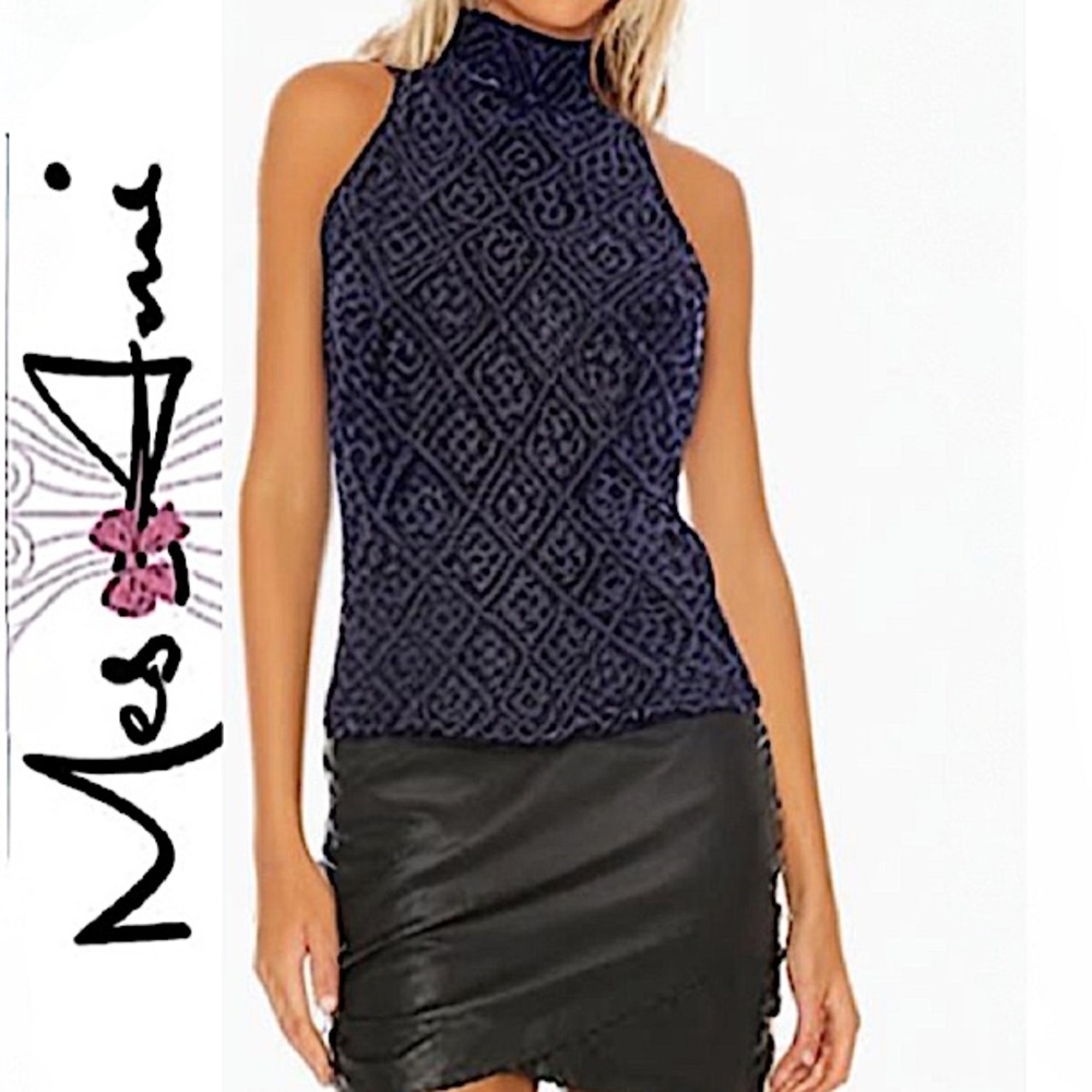 MesAmi. EUC.Breathtaking sleeveless top.Stunning hand beaded with silk lining.M